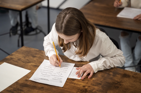 Studente spiekt omdat ze blokkeerd
